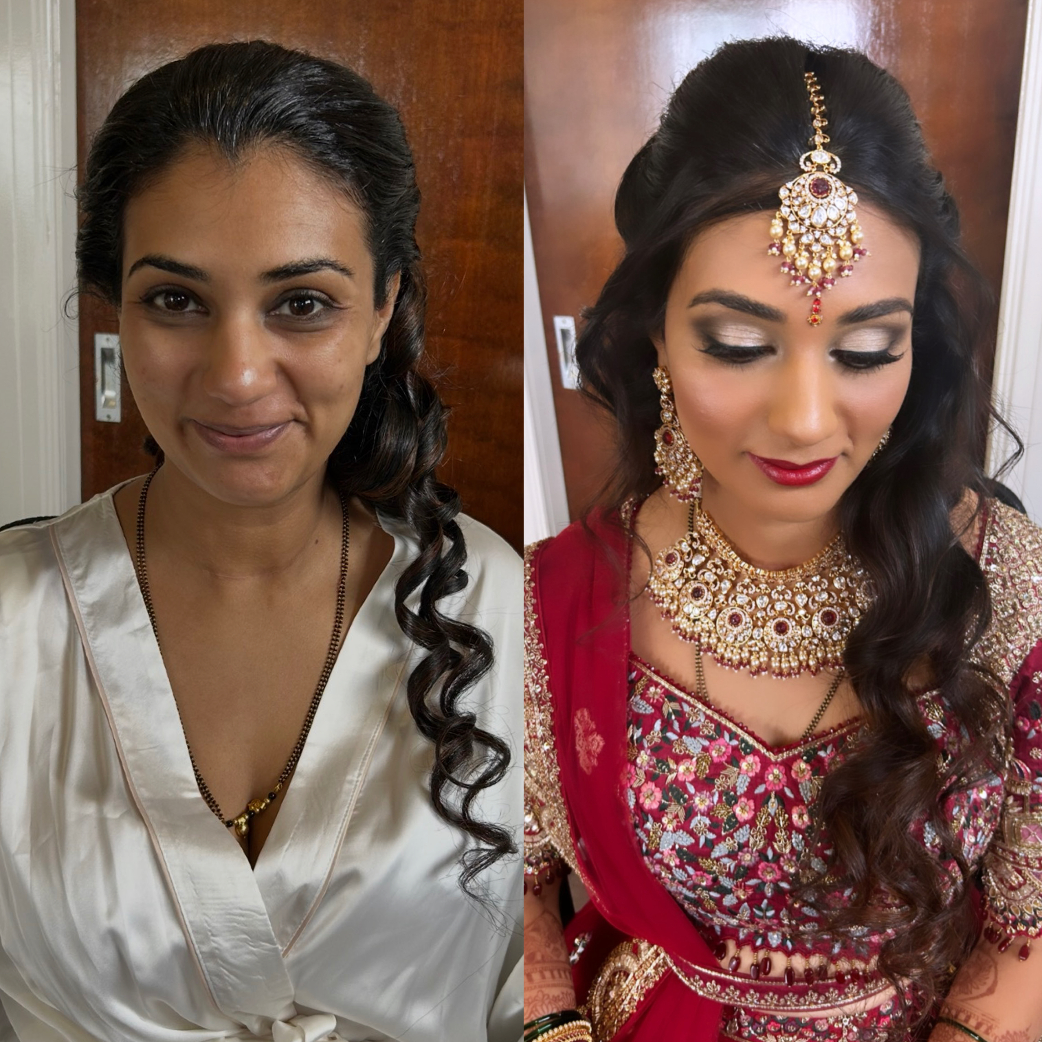 Before and After Indian Bridal Makeup by Tania de Ross